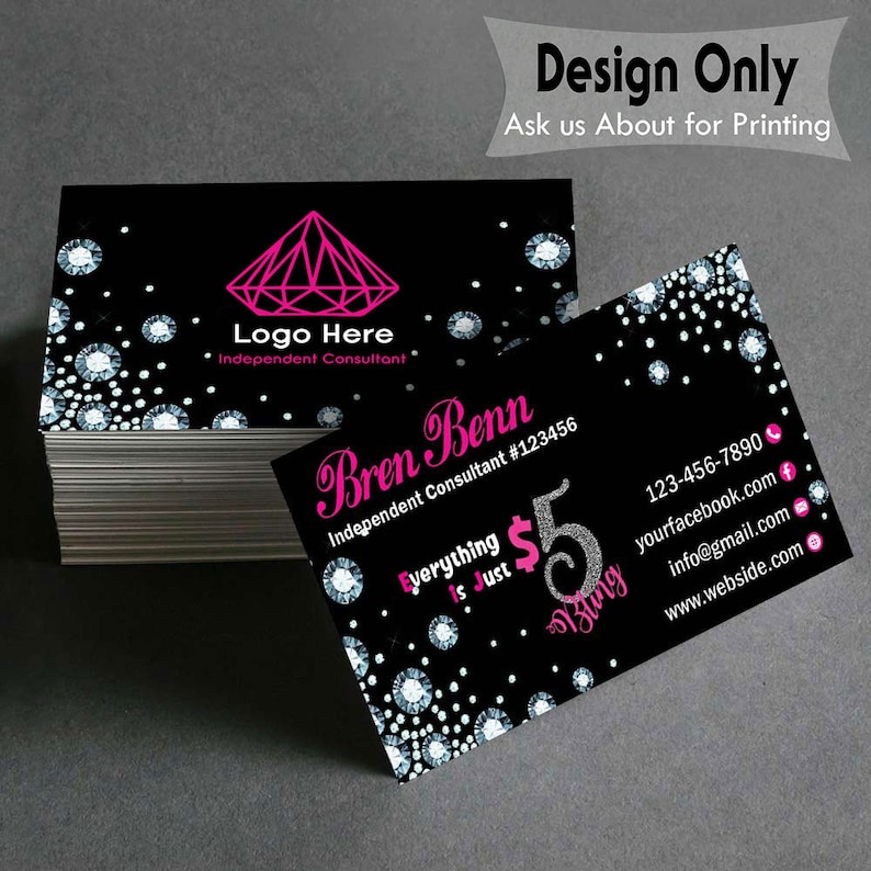 Personalized Jewelry Business Cards _ Custom Business Etsy