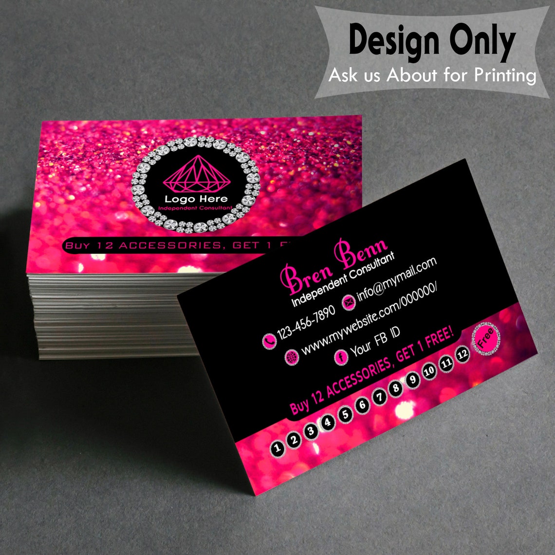 Personalized Loyalty Business Cards _ Custom Business Cards _ Etsy