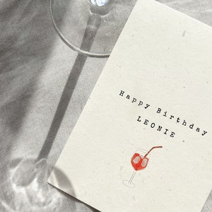 Geburtstagskarte Happy Birthday Personalisierbar Aperol Mit Namen Umschlag A6
