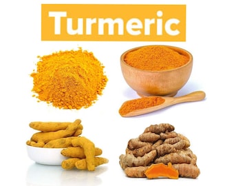Curcuma biologica naturale - Curcuma intera - Polvere di curcuma - Polvere di curcuma pura - Erbe sacre - Saboot Haldi - Polvere Haldi