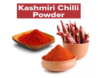 Natural Organic Kashmiri Chili Powder - Chili Powder - Red Chili Powder - Dried Red Chili Powder - Indian Chilli