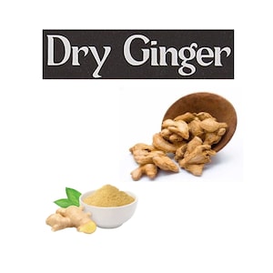 Ingwer - Bio-Ingwer - Trockener Adrak - Trockener Ingwer - Saunth Bio-Ingwerpulver - Ingwerpulver - Adrak Pulver - Trockenes Ingwerpulver