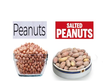 Cacahuète crue, cacahuète, cacahuètes grecques (salées - rôties), cacahuètes, Mungfali, Mungphali, MoongPhali, Moongfali