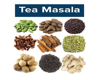 Whole Tea Masala with Natural Ingredients Ginger, Black Pepper, Clove, Cinnamon, Cardamom, Large Cardamom, Fennel, Nutmeg, Basil seed