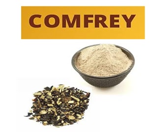 Dried Comfrey Root, Boneset Powder, Knitbone Powder, Black wort, Wall wort, Slippery root, Symphytum officinale, Herbal Tea, Healing Herb