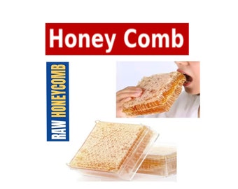 Czysty plaster miodu, Naturalny miód z Nebraski, Plaster miodu, Surowy plaster miodu z dzikich kwiatów, Nieprzetworzony, Niefiltrowany miód