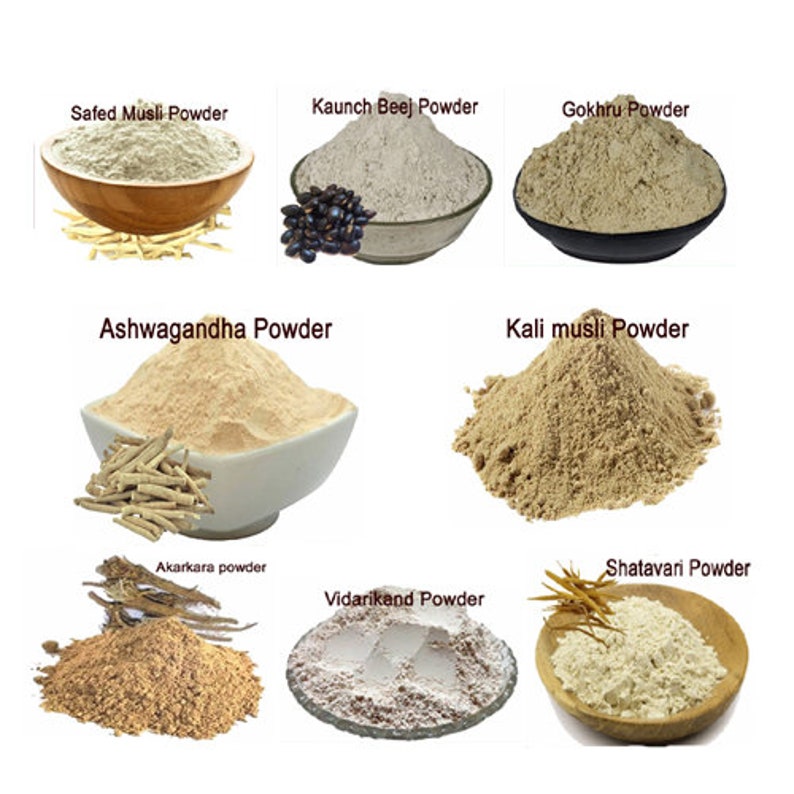 Safed Musli, Shatavari, Kaunch Beej, Akarkara, Gokhru, Vidharikand ...