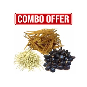 Shatavari, Shatavar, Safed Musli, White Musli, Kaunch Beej, Black Kaunch Beej 300 gm Combo Pack [100 gm each]