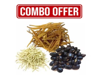 Shatavari, Shatavar, Safed Musli, White Musli, Kaunch Beej, Black Kaunch Beej 300 gm Combo Pack [100 gm each]