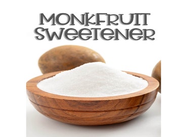 Monk Fruit Sweetener, Organic Sugar Substitute w. Erythritol, Monkfruit, Keto, Granules Stewia Sugar Herb