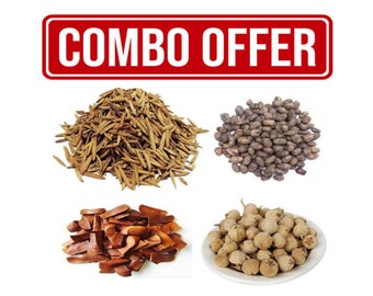 Indrajau, Kadwa Badam, Himmelsfrucht, Paneer Dodi Phool, Inderjau Kadwa, Jamunsamen, Bittermandel 100 gm Kombipackung je 25 gm