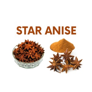 Natural Organic Star Anise - STAR ANISE POWDER - Pure Star Anise Powder - Star Anise - Five/Seven Star - Chakra phool - Anise Phool Powder