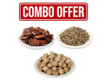 Inderjau, Kadwa Badam, Himmelsfrucht, Paneer Dodi Phool, Inderjau Kadwa, Bitter Almond 300 gm Kombipackung je 100 gm