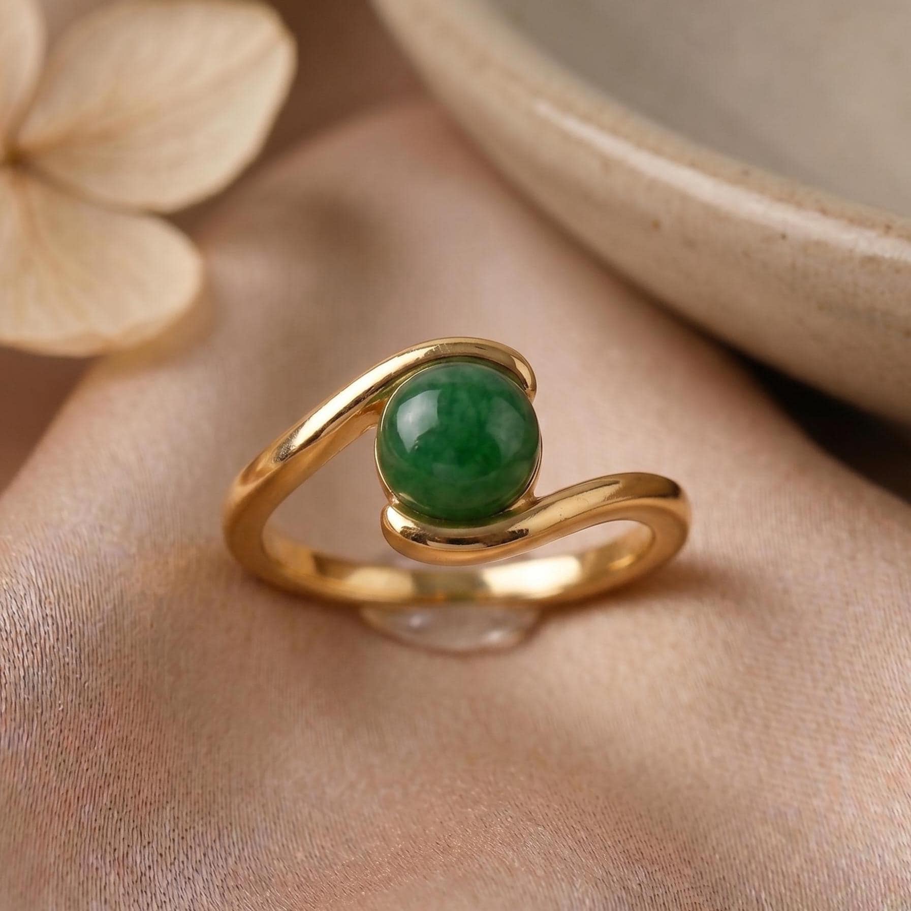 Green stone ring - Etsy 日本