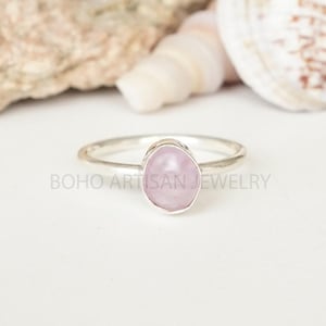 Raw Pink Sapphire Ring, Natural Sapphire Ring, Handmade Ring, Crystal Ring, 925 Sterling Silver, Raw Gemstone, September Birthstone, Gift