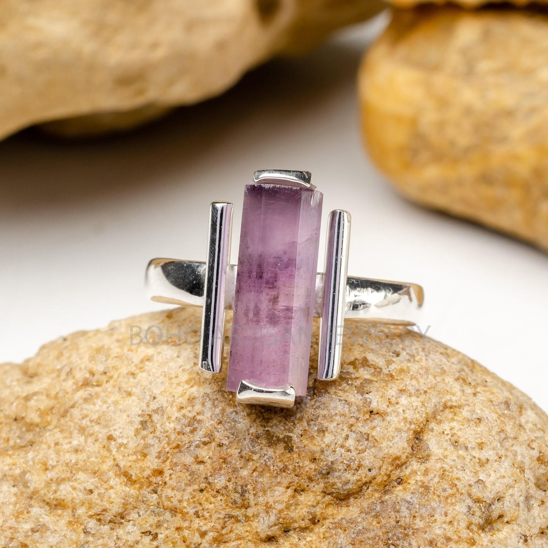 Starchenie 925 Sterling Silver Cross Ring With Amethyst - February Birthstone, Size 10, Rhodium Plated