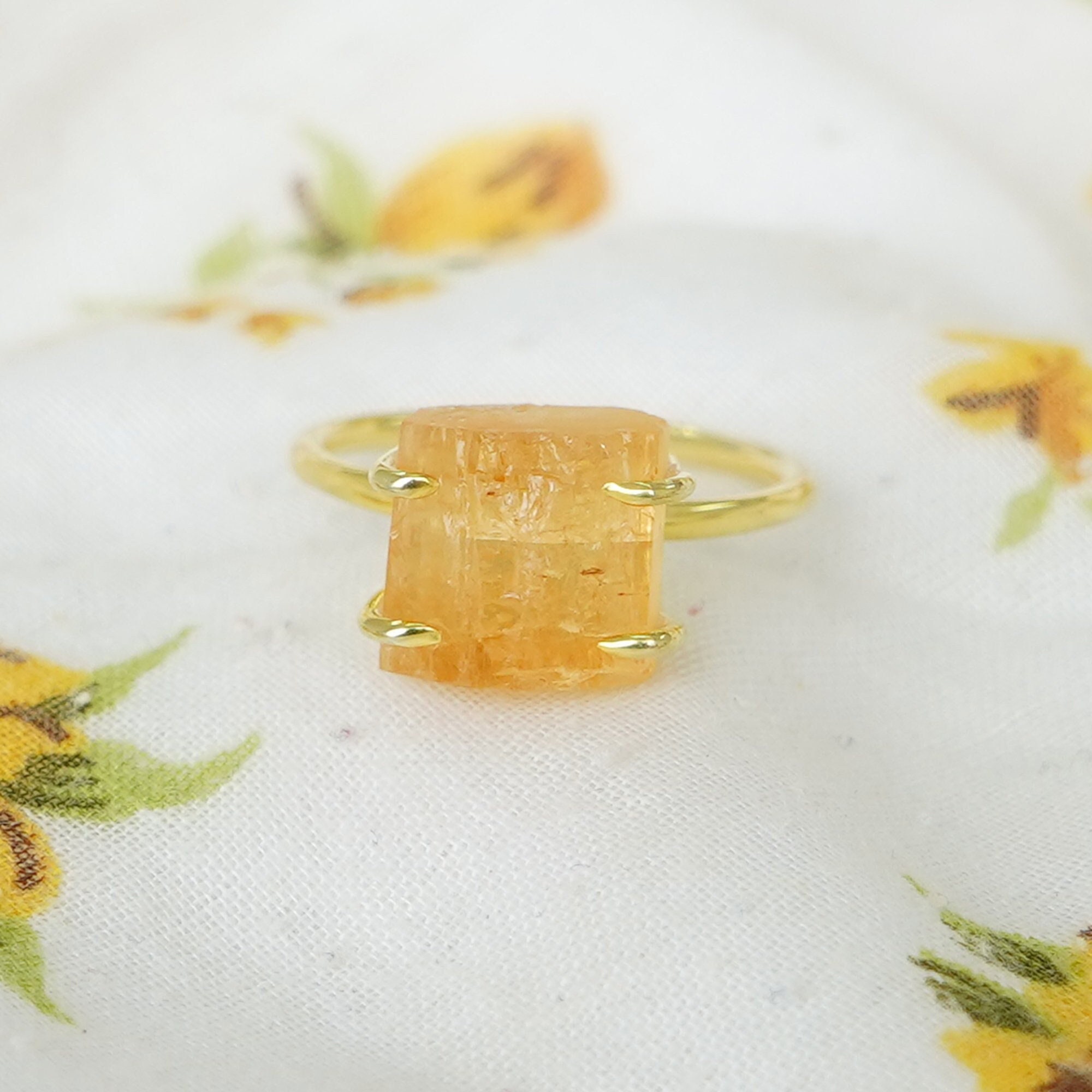 Imperial Topaz Ring Imperial Topaz Gold Ring Silver Handmade - Etsy