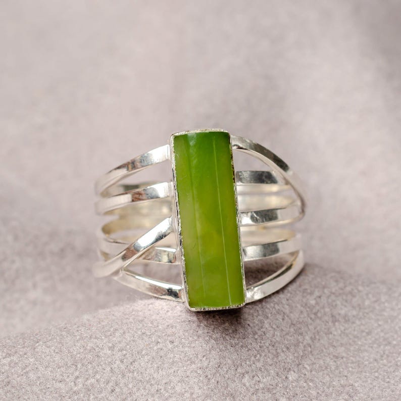 Raw Aquamarine Spiral Ring, Natural Bar Ring, Sterling Silver Jewelry, Aquamarine Ring, March Birthstone, Crystal Ring, Gift For Women JADE