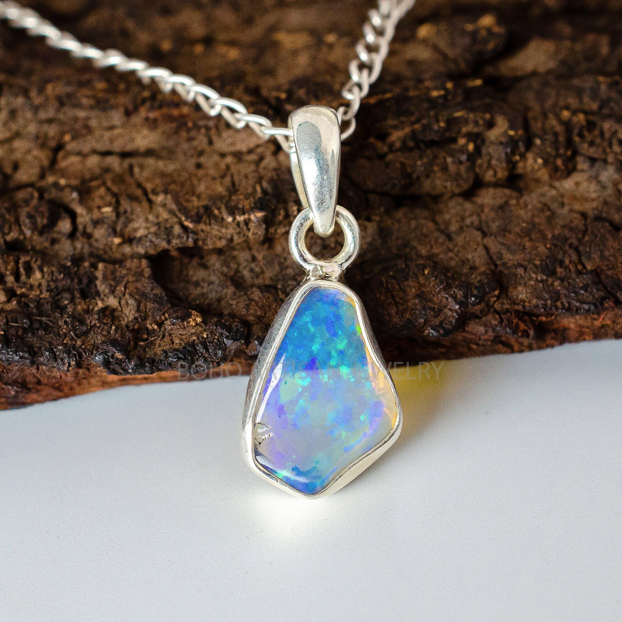 Collier D'opales Cristal - 45 Cm, 46 Carats, Pierres Naturelles, Neuf Sans Emballage