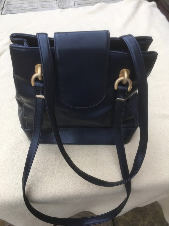 Jane Shilton 'Japelle' navy blue handbag
