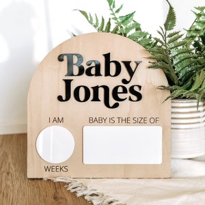 Personalized Pregnancy Milestone Board - Reusable and Customizable - Maternity Keepsake