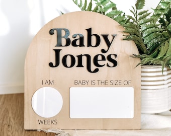 Personalized Pregnancy Milestone Board - Reusable and Customizable - Maternity Keepsake