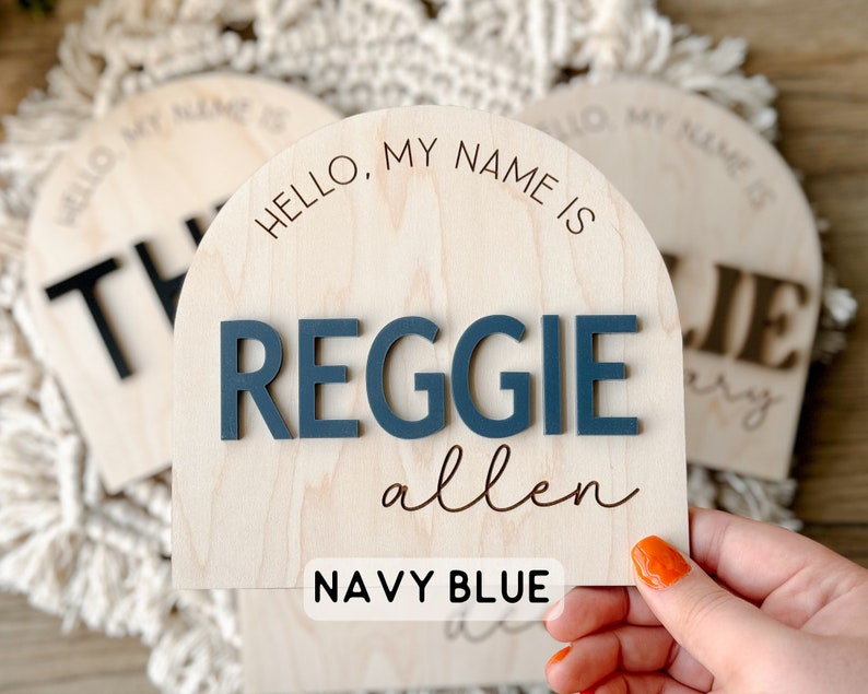 Baby Name Announcement Sign Hello My Name Is Sign Fresh 48 Photo Prop image 5