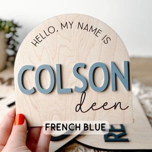 Baby Name Announcement Sign Hello My Name Is Sign Fresh 48 Photo Prop image 7