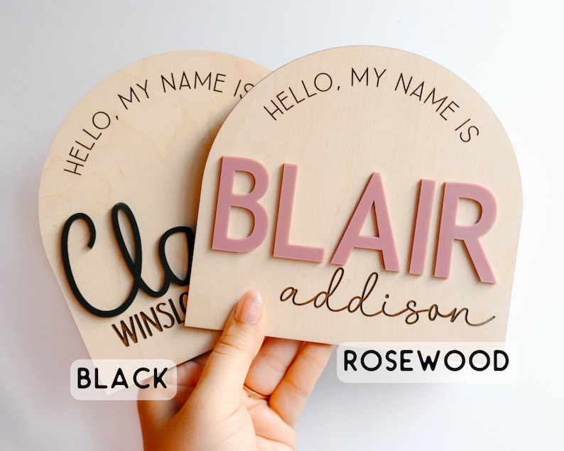 Baby Name Announcement Sign Hello My Name Is Sign Fresh 48 Photo Prop image 3