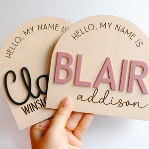 Hello My Name Is Sign | Baby Name Announcement | Birth Announcement