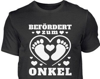 Befördert zum Onkel - Tolles Geschenk für alle Onkel - Patenonkel Patentochter Patensohn - Onkel Taufpate Geschenk - Herren Premiumshirt