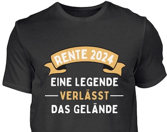 Rente 2024 Eine Legende verlässt das Gelände - Geschenk zum Ruhestand 2024 - Abschiedsgeschenk Arbeitskollege - Herren Premiumshirt