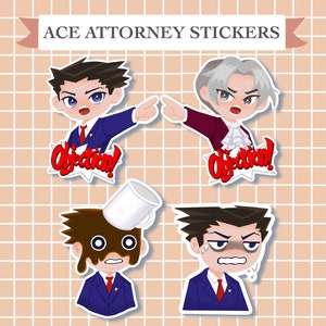 Ace Attorney || Objections and Phoenix Wright Sprite Stickers