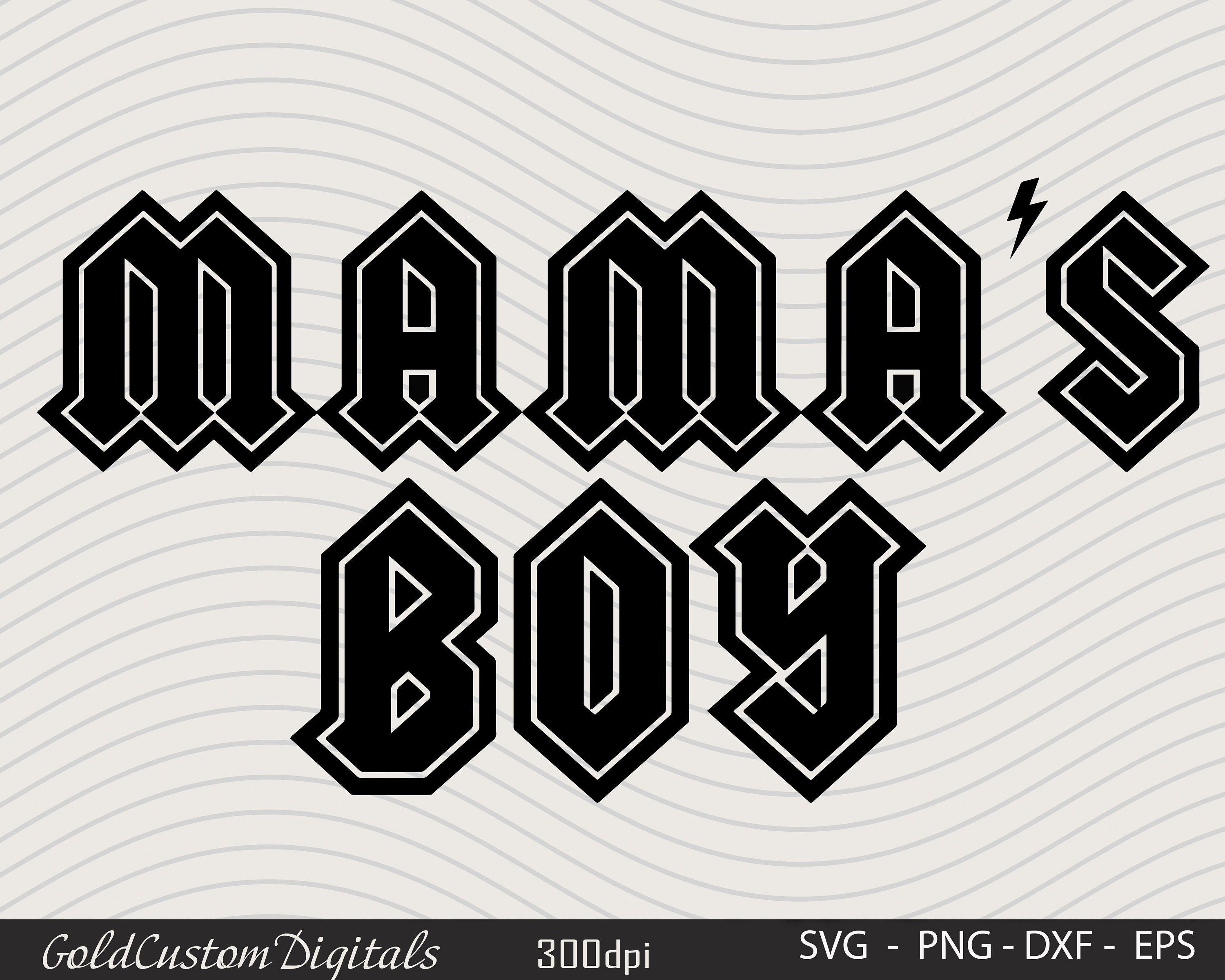 Mama's Boy Svg, Boy Mama Svg, Rocker Boy Svg, ACDC Mama's Boy Svg Cut ...
