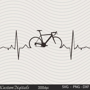 Bicycle Heartbeat Svg, Bicycle Pulse Ekg, Road Bike Svg, Biking Svg, Bicycle Heartbeat Bike Svg, Cycling Svg