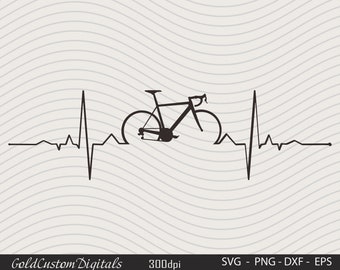 Bicycle Heartbeat Svg, Bicycle Pulse Ekg, Road Bike Svg, Biking Svg, Bicycle Heartbeat Bike Svg, Cycling Svg
