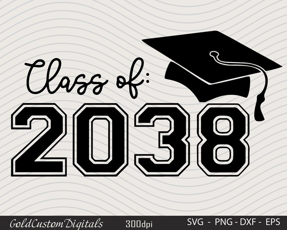 Graduation Cap Svg Class of 2038 Svg 2038 Graduation SVG - Etsy Australia