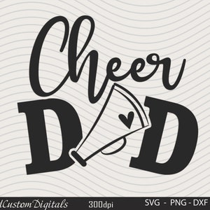 Cheer Dad Svg, Cheer Dad With Megaphone Svg, Dad Gift For Father&#39;s Day Svg, Cheerleader Svg, 300 dpi
