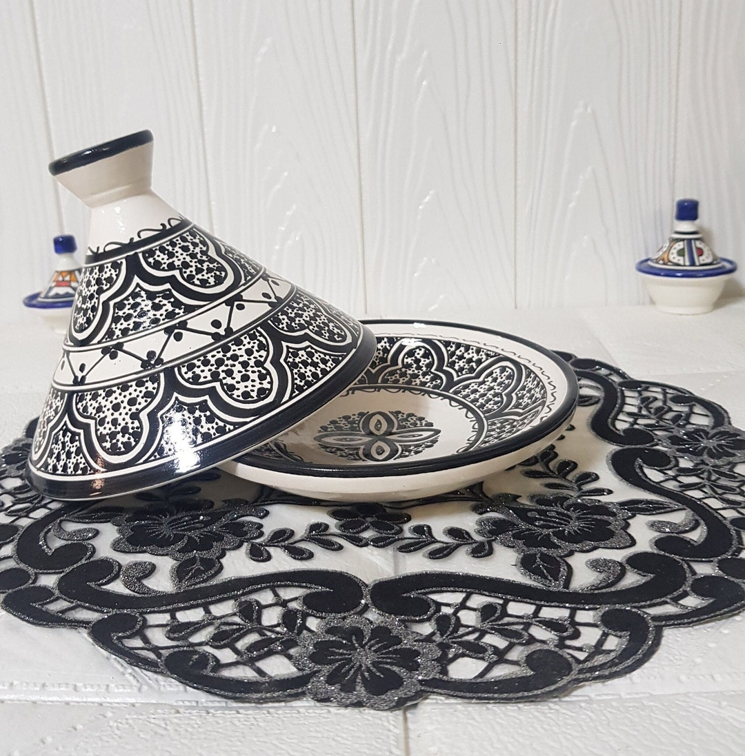 Handmade Moroccan Ceramic Pottery Serving Dish
