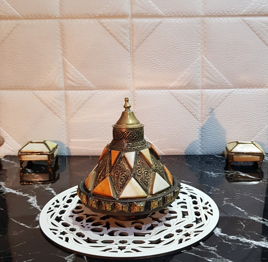 Rustic Moroccan Tagine With Metal and Camel Bone Etsy