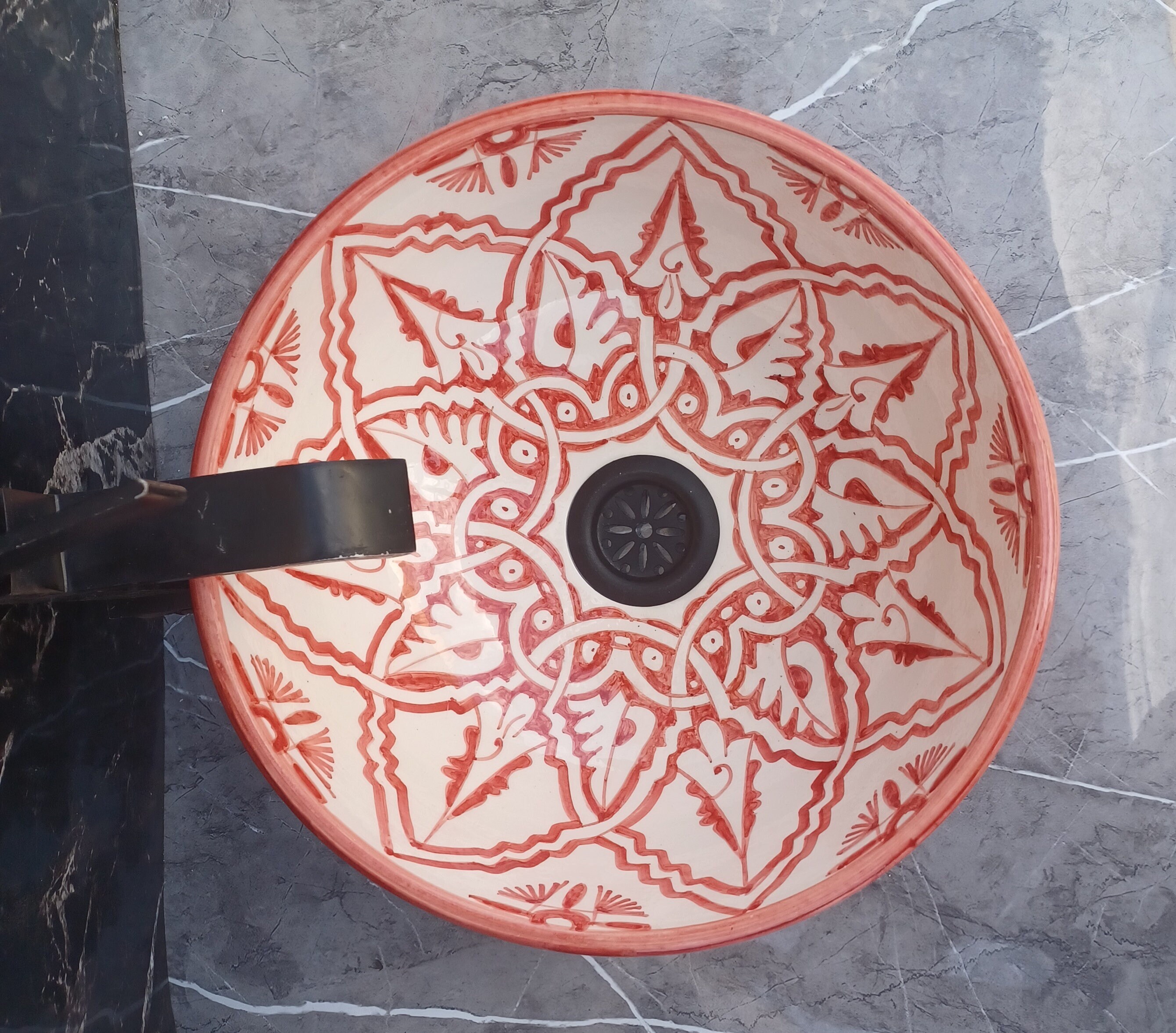Vasque à Encastrer Marocaine En Laiton – Cuivre Jaune, 58x42 Cm, Salle De Bain