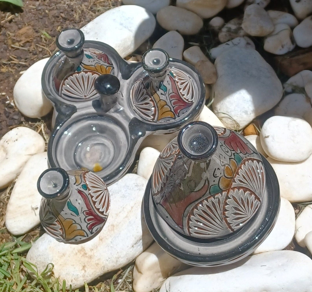 13 Days Shippinghandcarved Moroccan Ceramic Tagine Setbeautiful