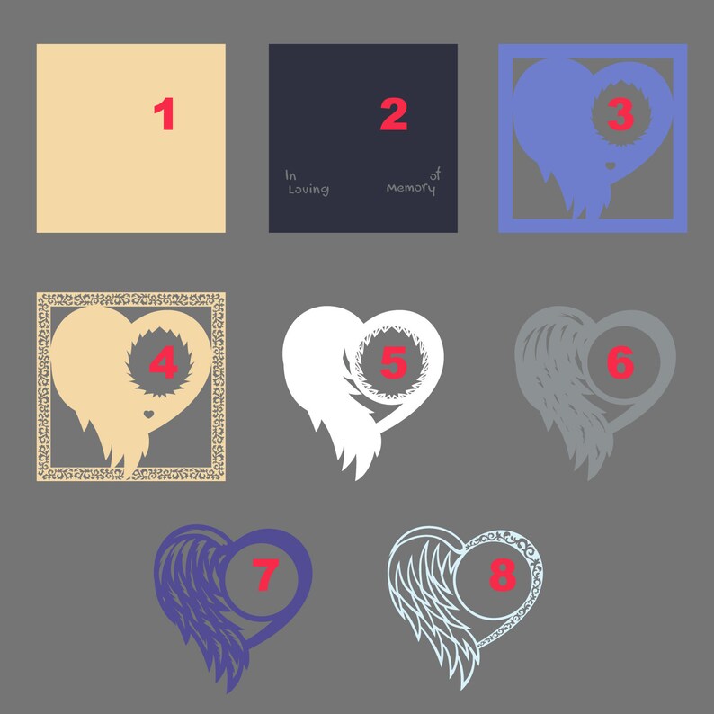 Customizable Memorial Shadow Box Svg Files for Cricut Etsy