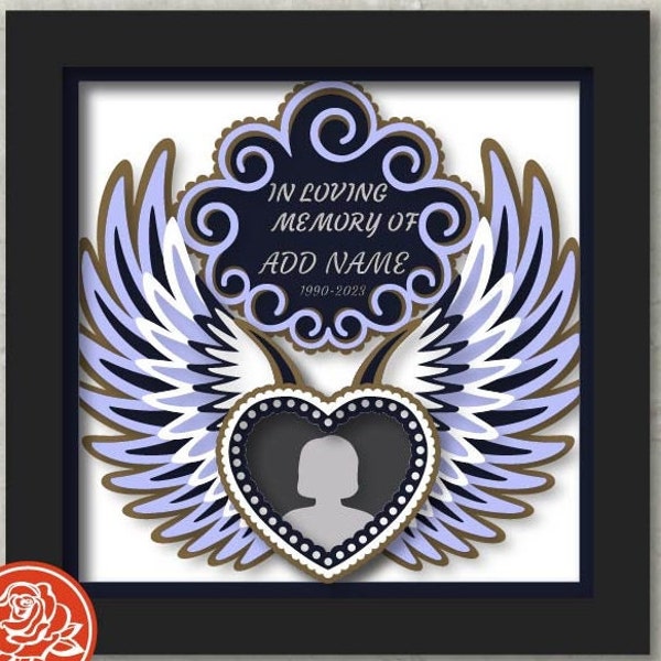 Customizable Memorial Shadow Box Svg
