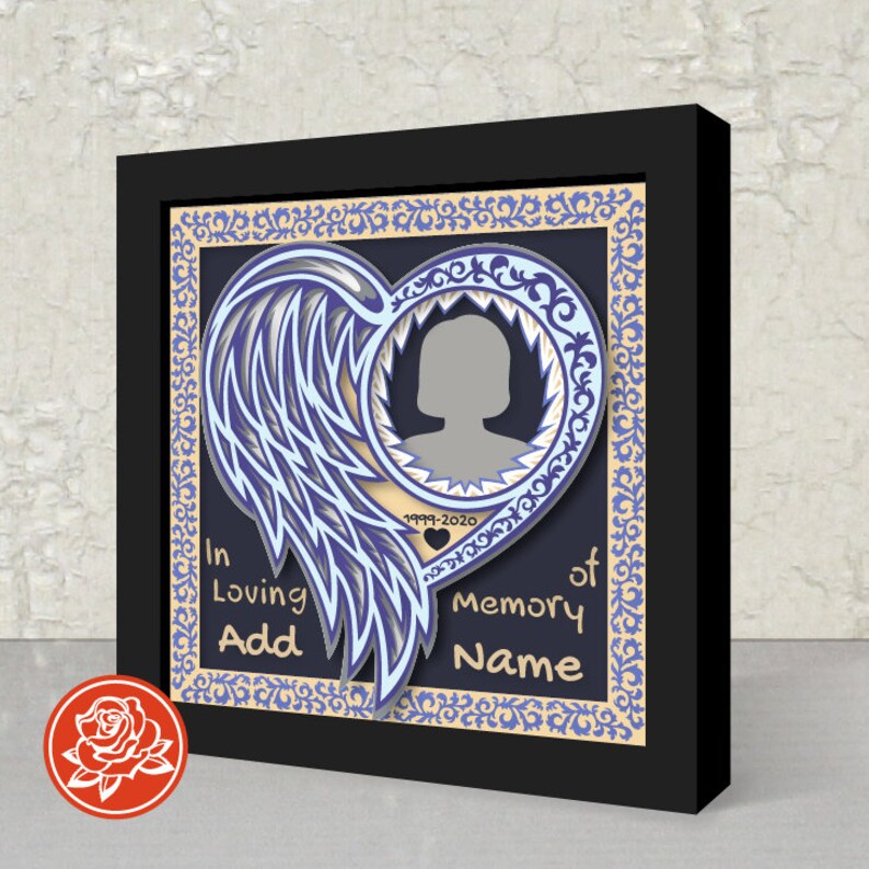 Customizable Memorial Shadow Box Svg Files for Cricut Etsy Australia