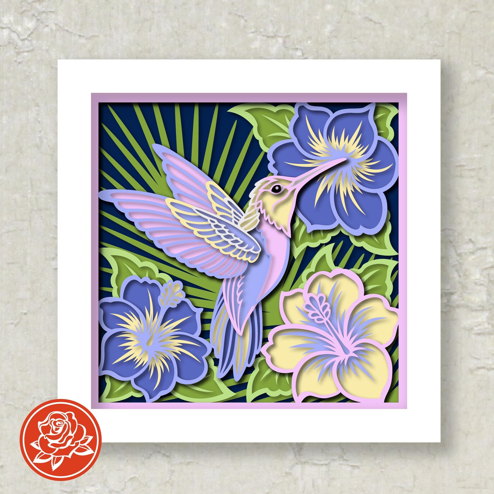 Hummingbird Shadow Box SVG: Layered Paper Cut Design (digital Download ...