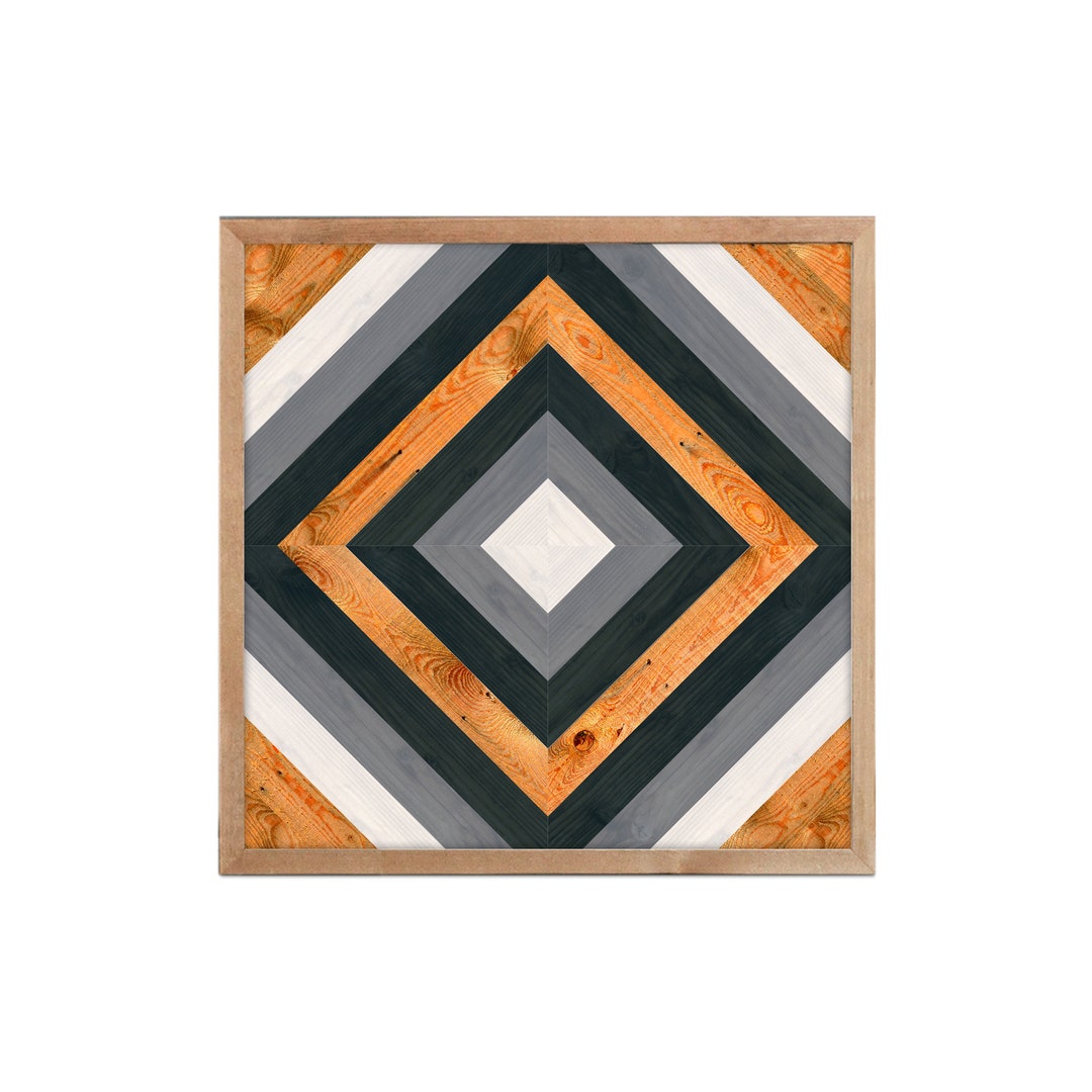 Printable Modern Rustic Wall Art Geometric Wood Art Prints Etsy
