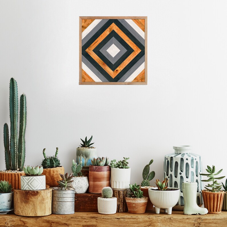 Printable Modern Rustic Wall Art Geometric Wood Art Prints Etsy