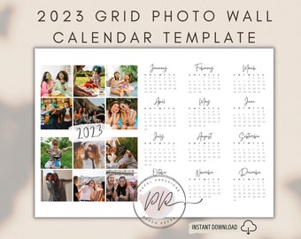 2023 Photo Wall Calendar, Landscape, 2023 Wall Calendar Template