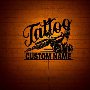 Custom Tattoo Wall Art with RGB Color Changing Led, Wood Wall Decor, RGB Lights, Home Decor, Birthday Gift image 8